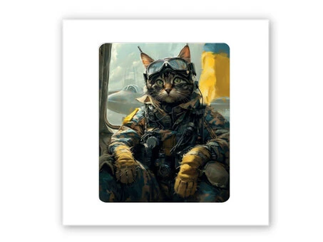 3D стикер Stix военный кот