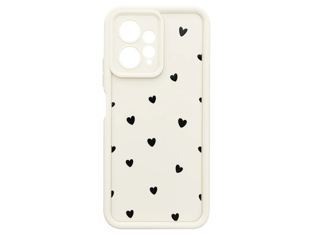 TPU Hearts Black Camera Redmi Note 12 vanilla