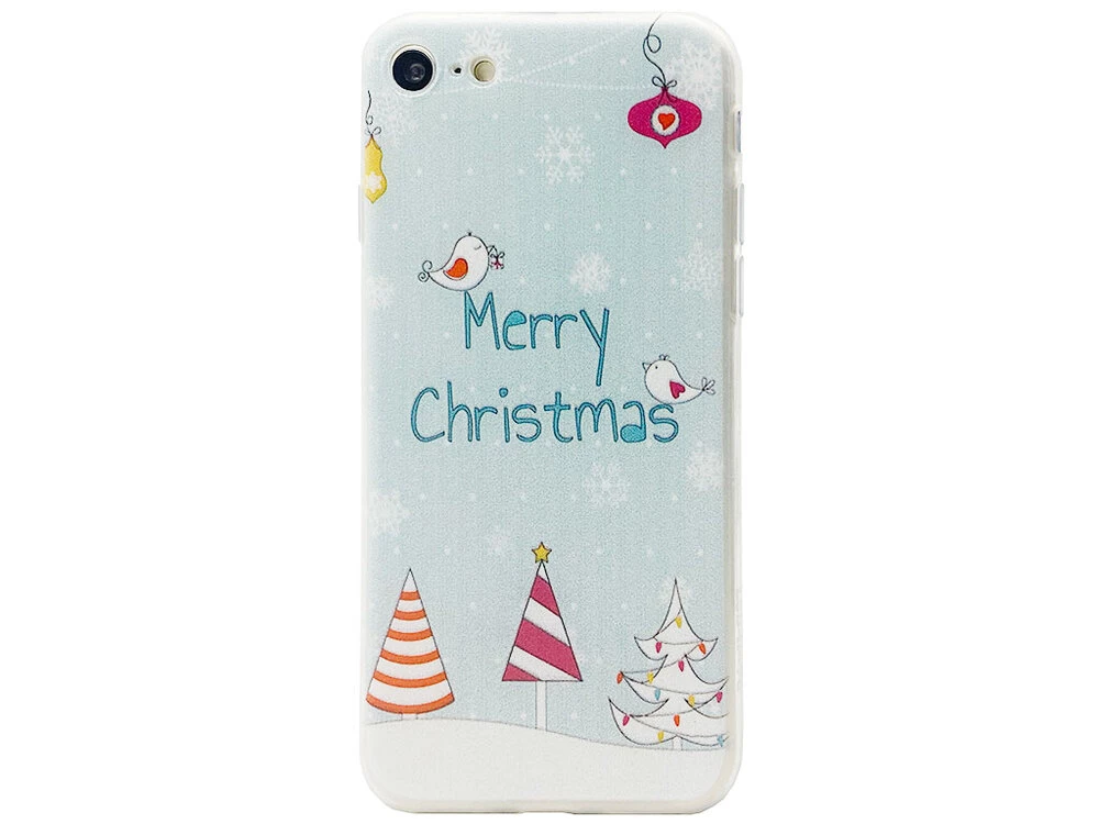 Накладка силікон Print iPhone 7/8/SE 2 Merry Christmas mint