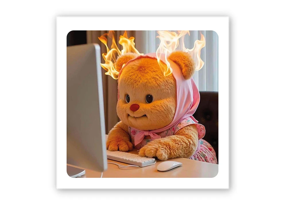 3D стікер Stix Burning bear