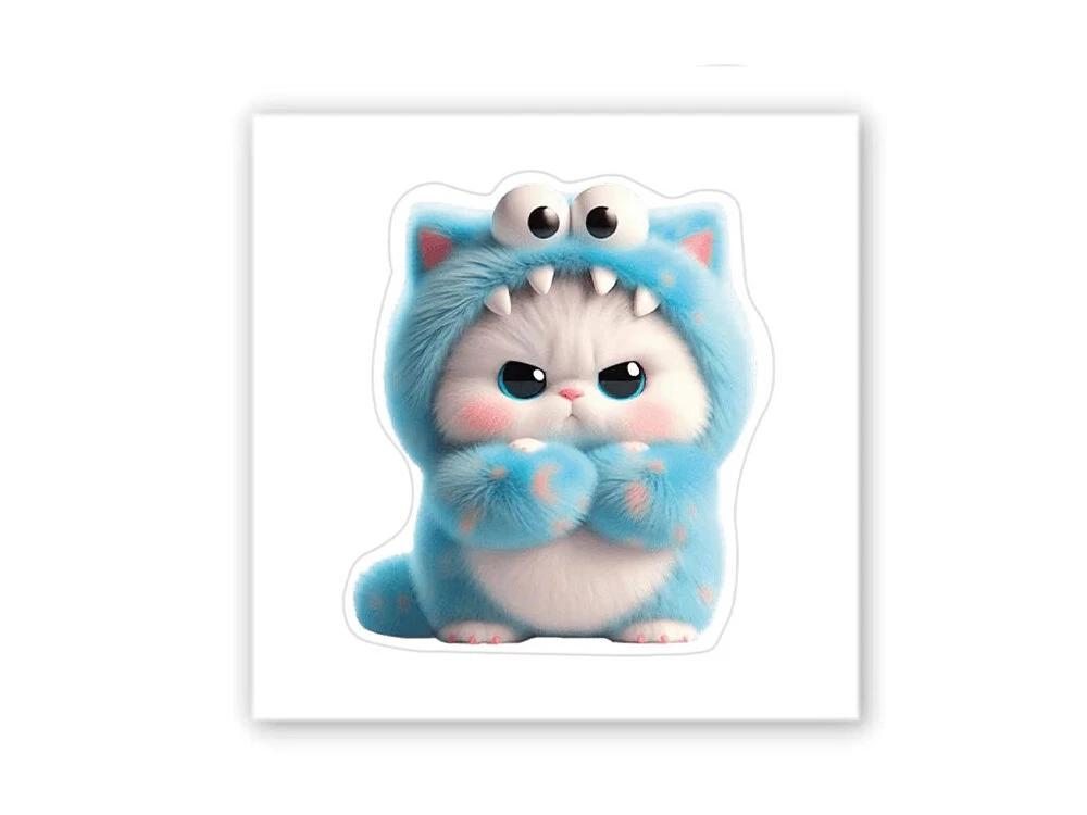 3D стікер Stix furry monster blue