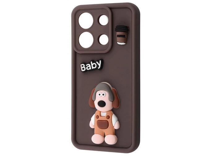 TPU 3D Toys Dog Camera Redmi Note 13 brown