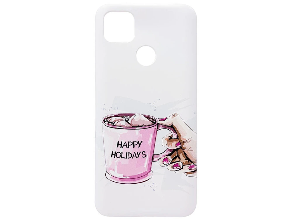 Накладка силікон Print Redmi 9C/10A Happy holidays white