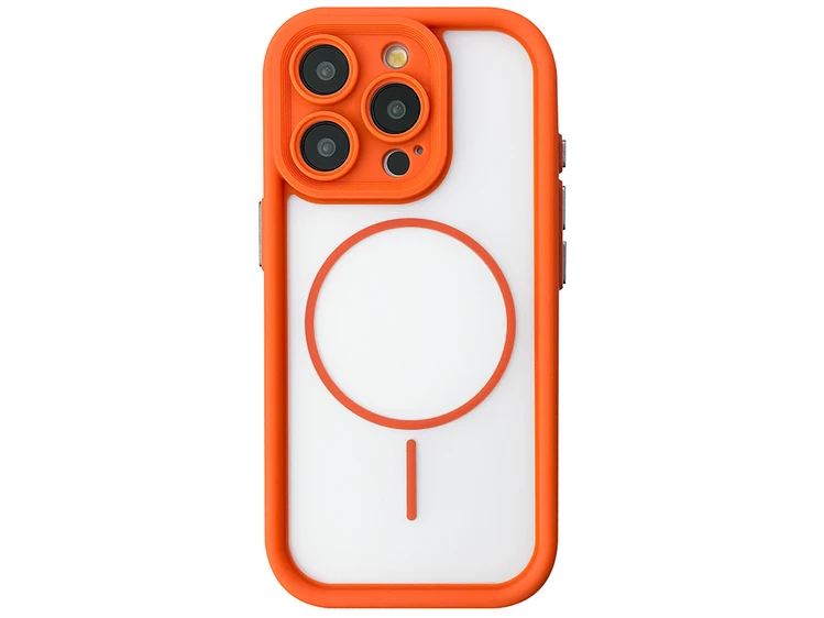 Накладка Clear Shock MagSafe iPhone 16 Pro Max orange