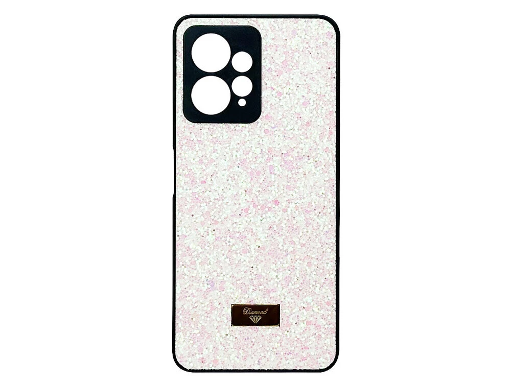 Накладка Level Shining Diamond Redmi Note 12 white/pink