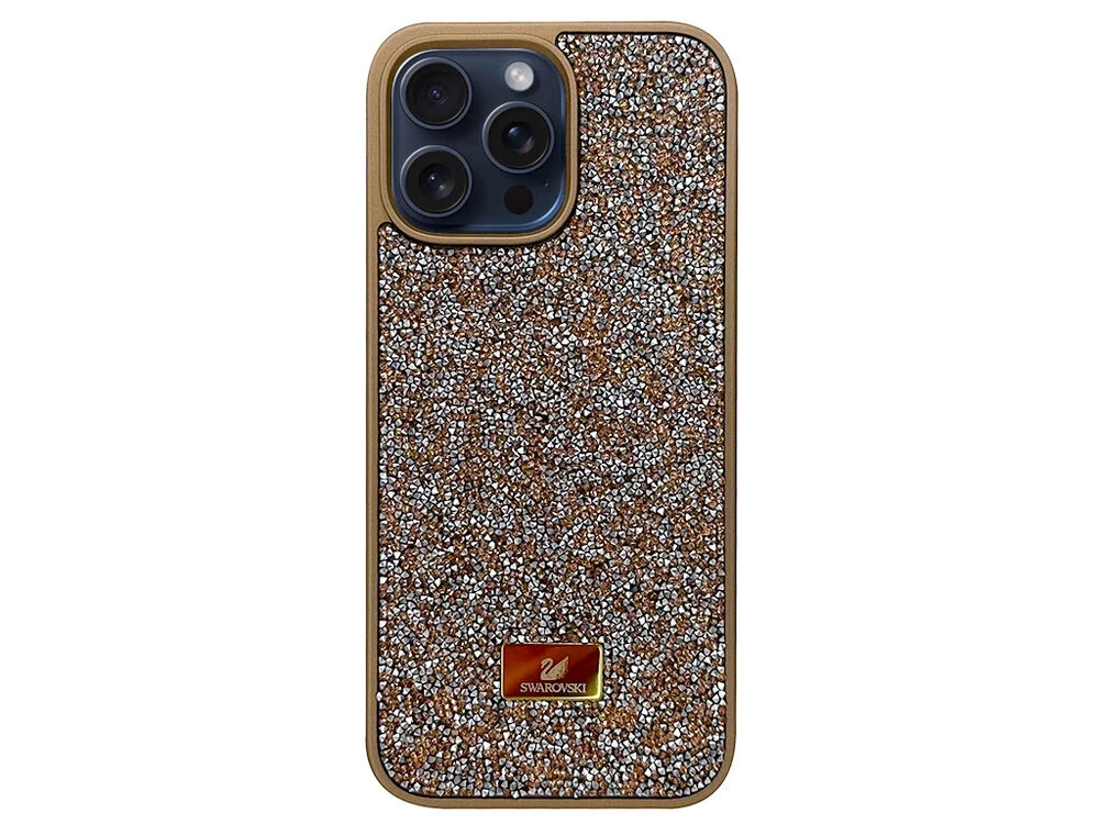 Чохол Swarovski Grainy Diamonds iPhone 16 Pro Max gold