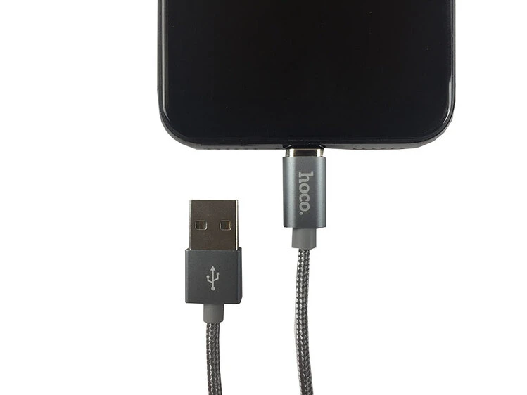 Кабель HOCO U40A Magnetic Lightning 2A (1m) gray