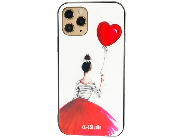 TPU+Glass Lovely iPhone 11 Pro Heart balloon