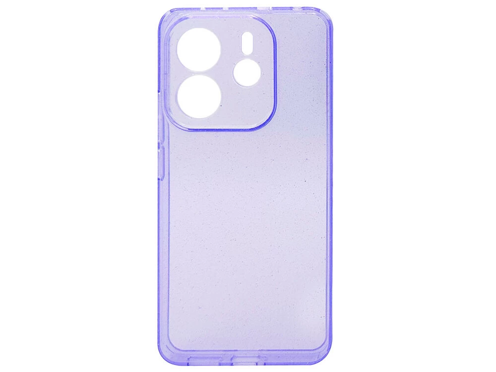 Накладка Shiny dust clear Redmi Note 14 4G purple