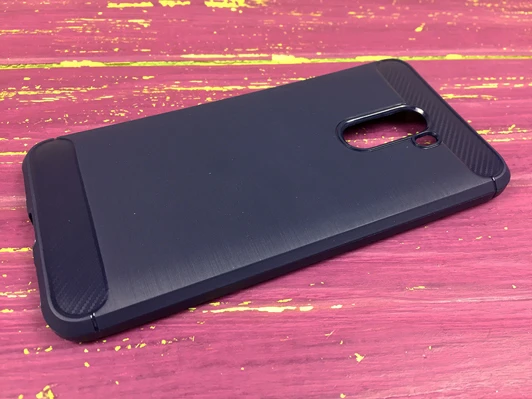 SPIGEN карбон Pocophone F1 синій