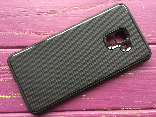 Силікон ребристий бік Samsung A8+(18) Black
