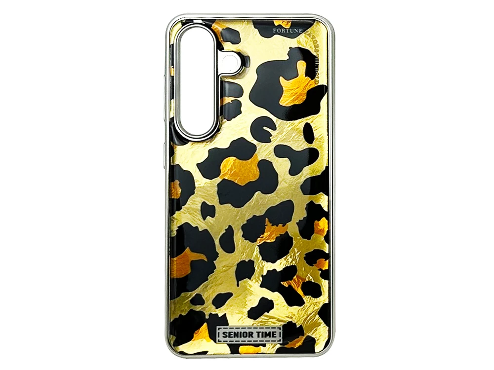 Накладка Leopard Samsung S25 gold