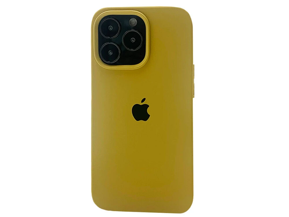 Case soft touch низ iP 14 Pro Max (28) dark yellow