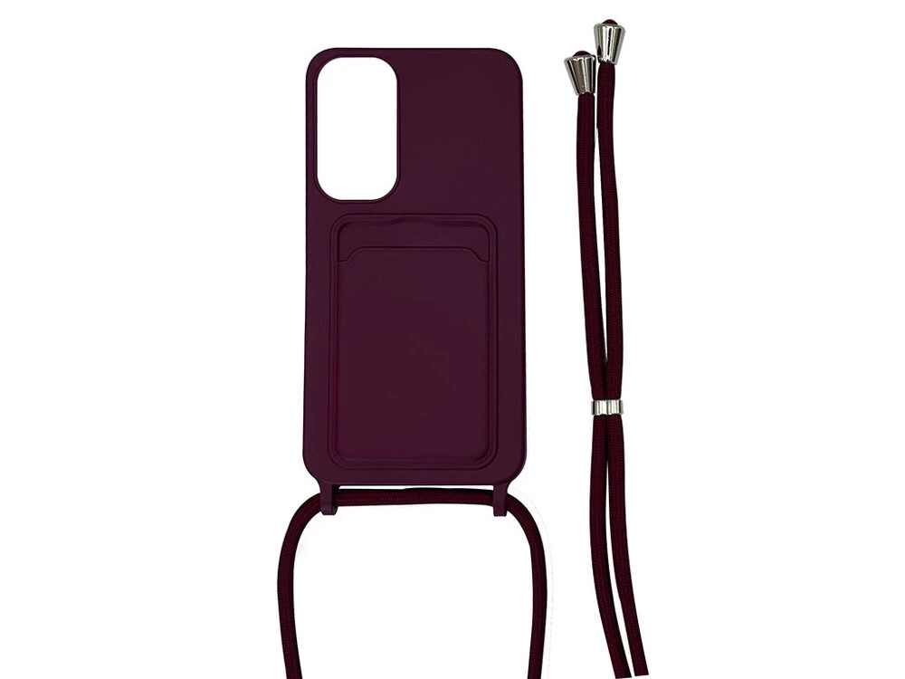 Crossbody CARD CASE Samsung A35 marsala
