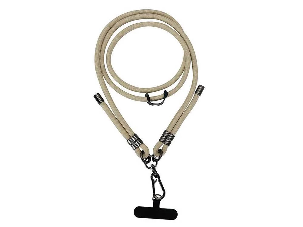 Ремінець-шнурок для телефону з карабіном (1.5m) beige