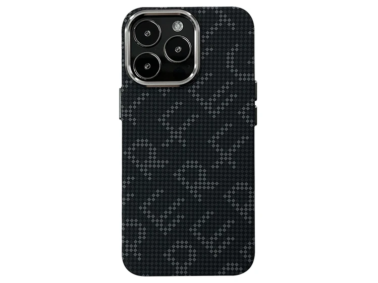 Накладка Elite Carbonique MagSafe Metal Frame iPhone 16 Pro Max black perfect