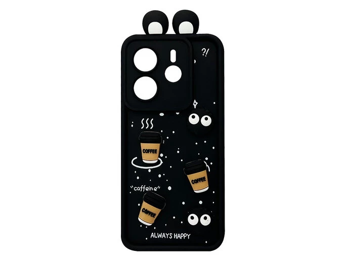 TPU 3D Toys Coffee Camera Ears Redmi Note 14 black