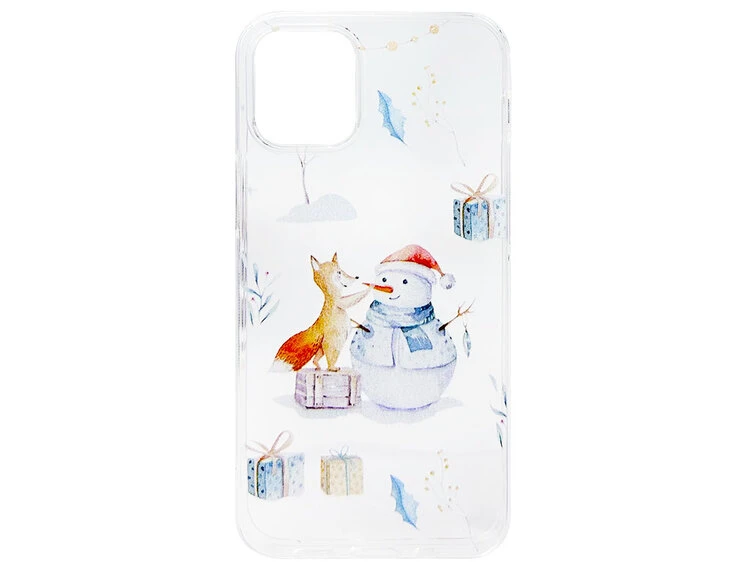 Накладка силікон Print iPhone 12 Pro Max Fox and snowman