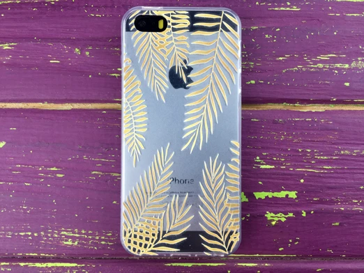 Силікон iPhone 5 Золотий папоротник