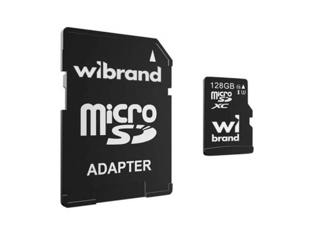 Карта пам'яті (UHS-1) Wibrand 128Gb (10) +adapter