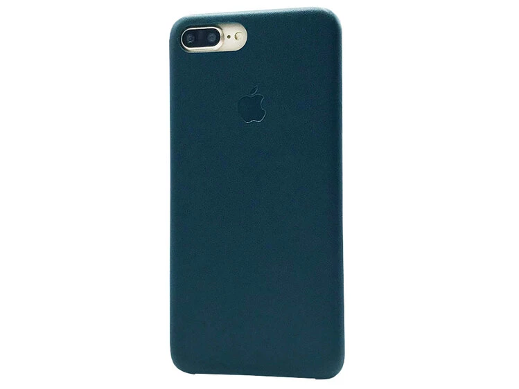 Leather Case AHIMSA Logo iPhone 7+/8+ green