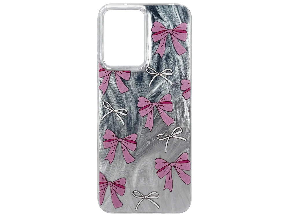 Накладка Paint Stroke Bows Redmi 12 silver
