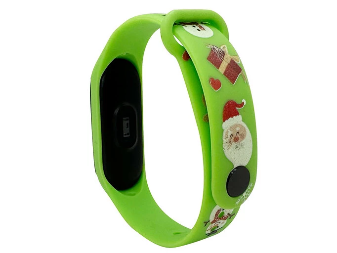 Ремінець силікон New Year Mi Band 5/6 neon green
