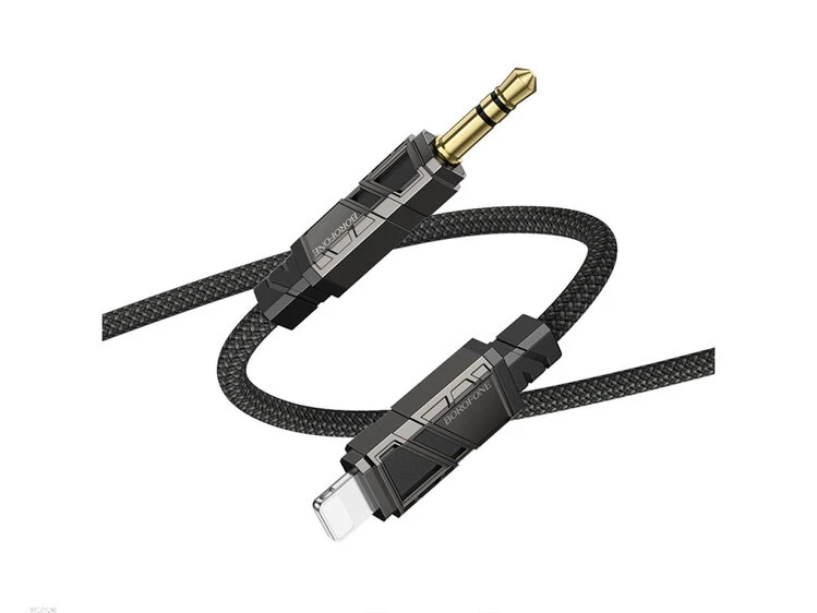 Кабель AUX Borofone BL22 3.5 to Lightning (1m) black