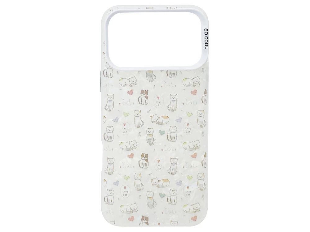 Накладка So Cool Print Glitter Shell iPhone 17 Pro Max love cat