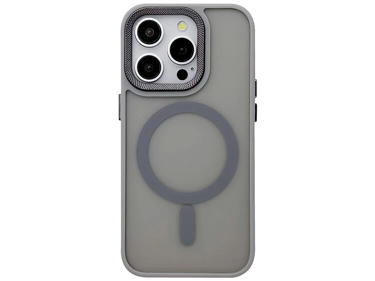 Shadow Matt Metal Buttons Corrugated MagSafe iPhone 16 Pro Max grey