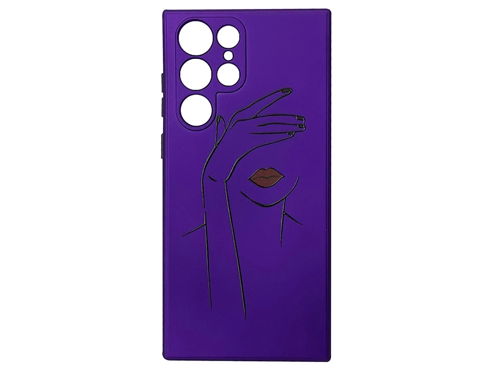 Силікон Case Art Samsung S22 Ultra Lips ultra violet