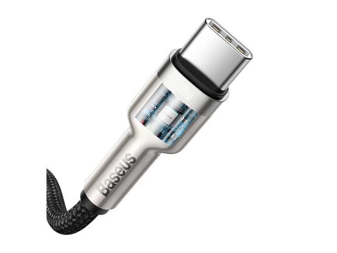 Кабель Baseus Cafule Metal Type-C to Type-C 100W 5A (1m) black