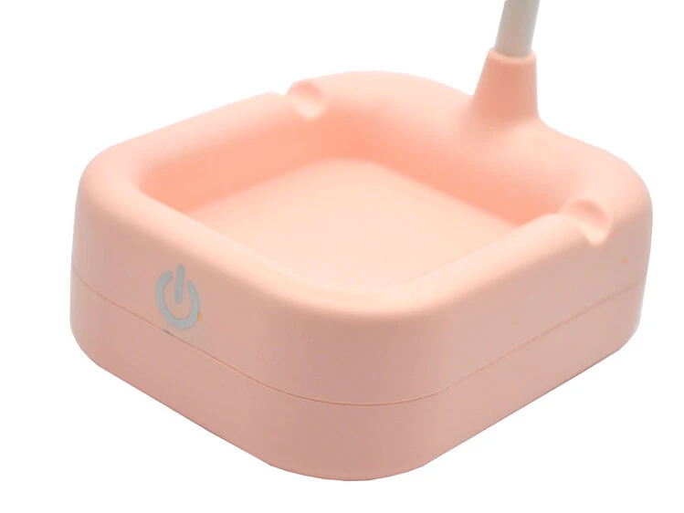 Настольная LED лампа 81L 1200mAh собака розовая