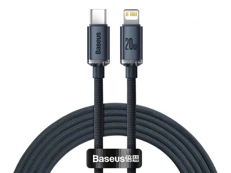 Кабель Baseus Crystal Shine Type-C to Lightning 20W (2m) black