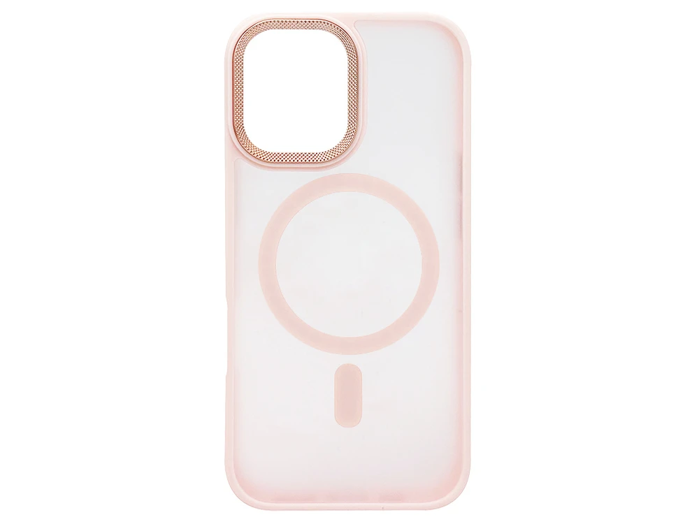 Shadow Matt Metal Buttons Corrugated MagSafe iPhone 17 pink