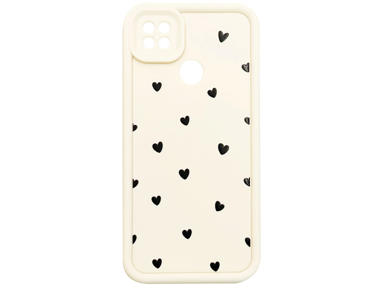 TPU Hearts Black Camera Redmi 9C/10A vanilla