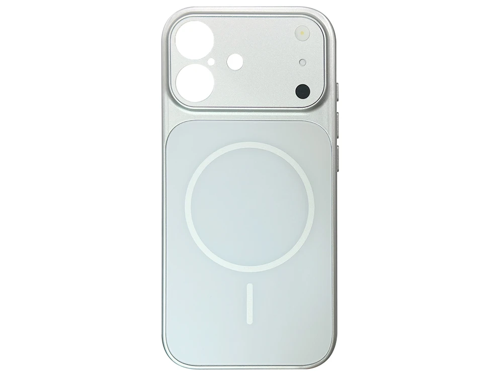 Накладка AG Nano Glass MagSafe iPhone 17 silver
