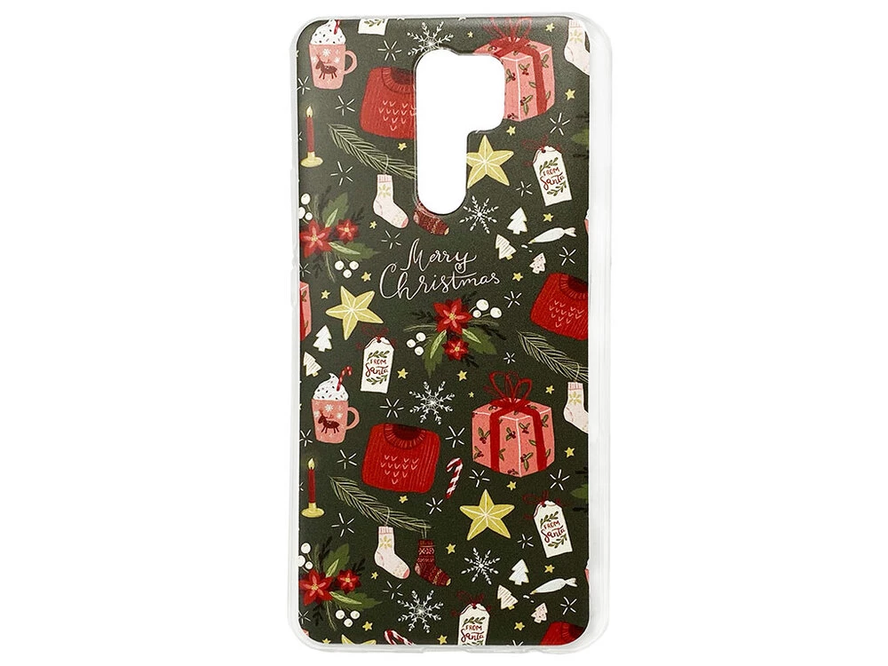 Накладка силікон Print Redmi 9 Merry Christmas green