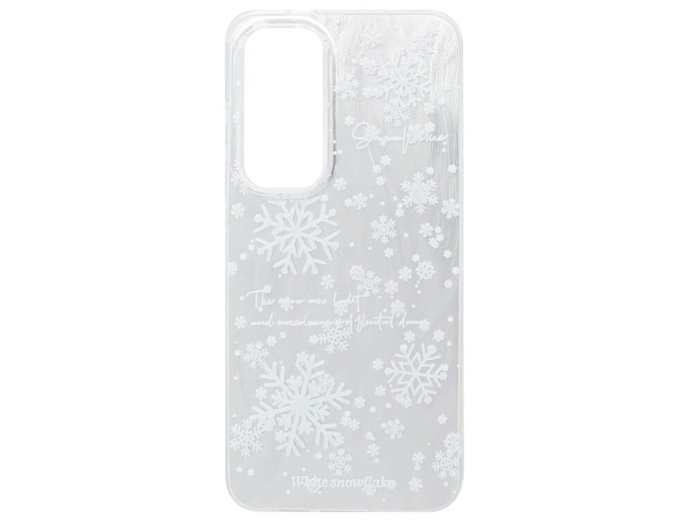 Накладка Paint Stroke Samsung S24 FE white snowflake