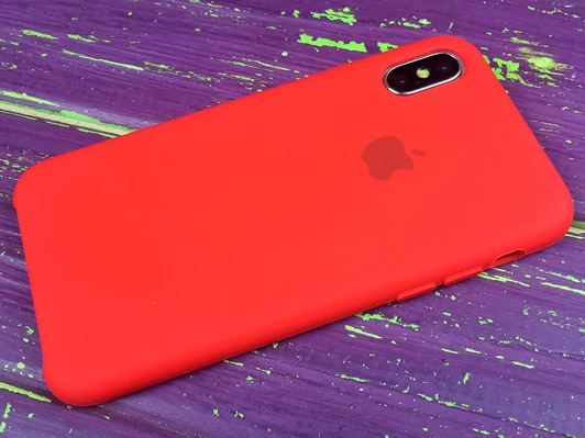 Case soft touch iP Xs Max (14) red