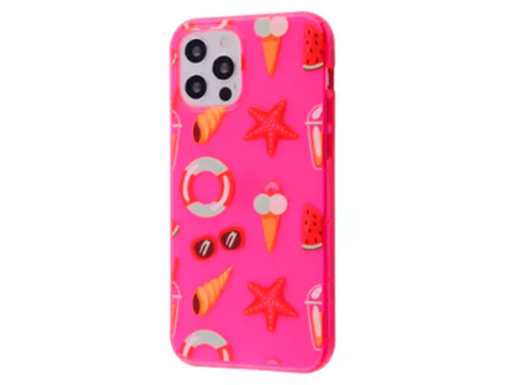 Summer Time Case iPhone 12/12 Pro pink/sea