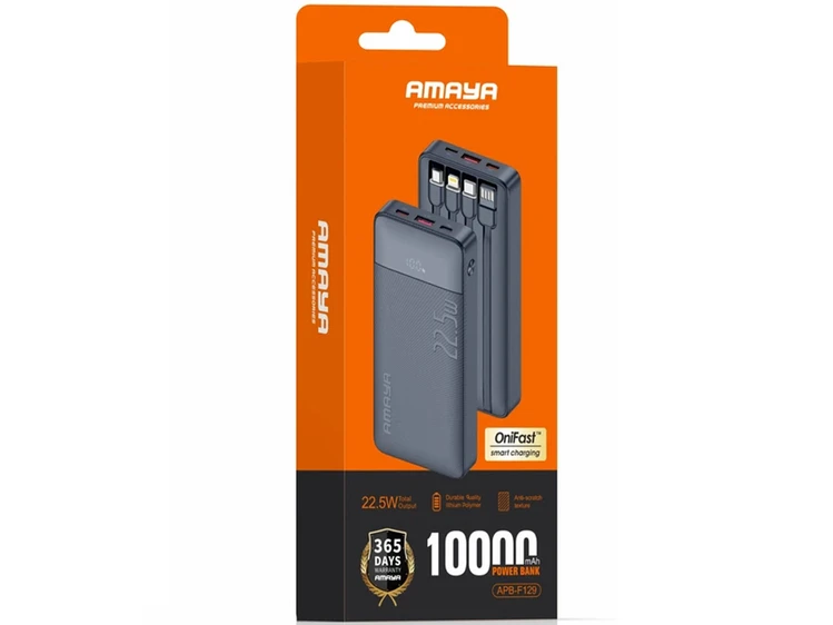 Power Bank Amaya APB-F129 22.5W 10000 mAh Llightning/Type-C/Micro/USB black