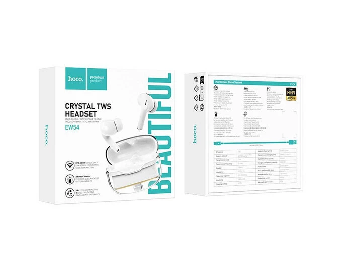 Bluetooth навушники Hoco EW54 Rayo white