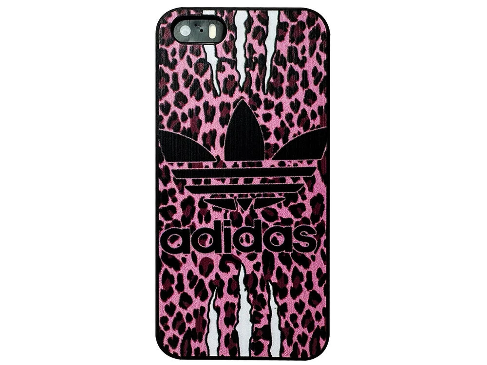 Пластик iPhone 5 Adidas pink leopard