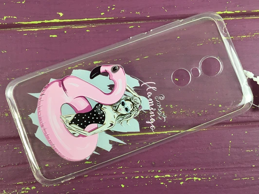Силикон Pic Redmi 5+ Flamingo party