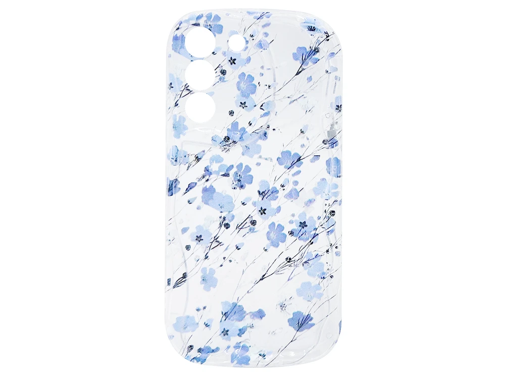 Силікон Clear Camera Protect Samsung S22 Forget-me-not blue flower