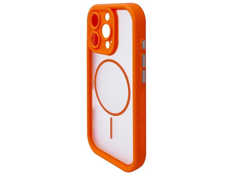 Накладка Clear Shock MagSafe iPhone 16 Pro Max orange