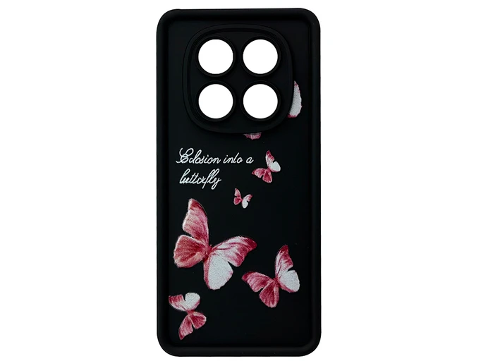 TPU Butterflies Camera Redmi Note 14 Pro 4G black