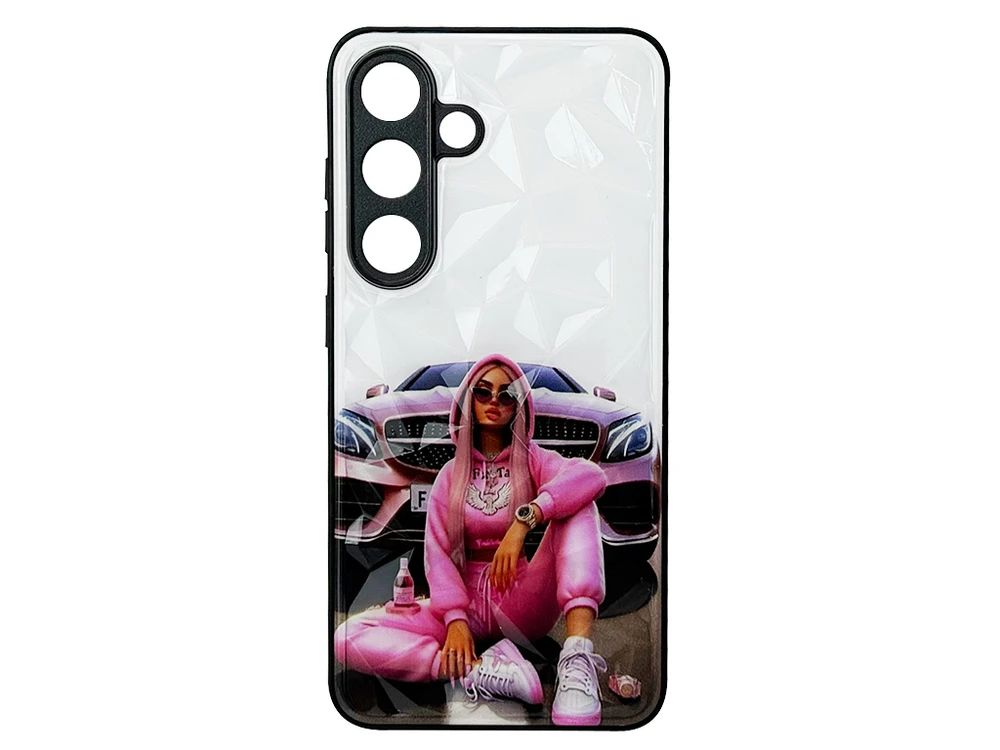Prisma Ladies Samsung S25 Pink girl and car