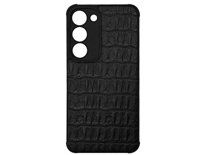 Накладка Leather Crocodile Samsung S23 black